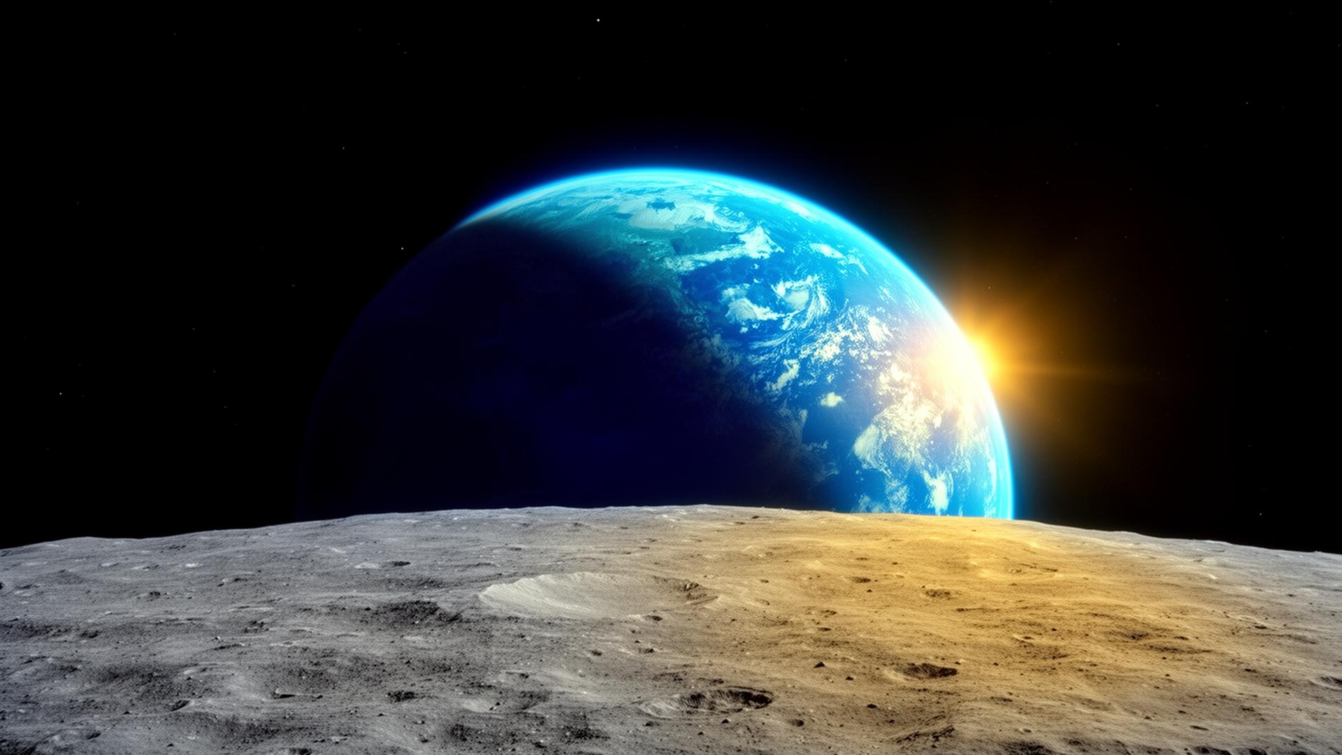 Earthrise — the iconic Apollo 8 photograph of Earth rising over the Moon
